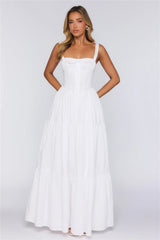 Fashion Snap Maxi Dress White
