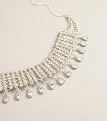 Drama Drop Rhinestone Choker Necklace