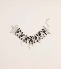 Cross My Heart Beaded Charm Bracelet