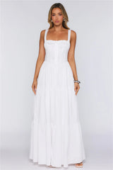 Fashion Snap Maxi Dress White