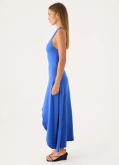 Kyrra Asymmetrical Midi Dress - Electric Cobalt