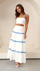 Hazel Blues® | Contrast Trim Cami and Maxi Skirt Set