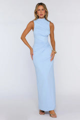 Radiant Petal Maxi Dress Blue
