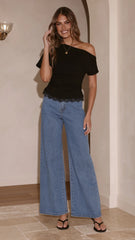 Ellery Straight Leg Jeans - Mid Blue