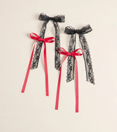 Knot Your Average Lace And Ribbon Hair Bow Set