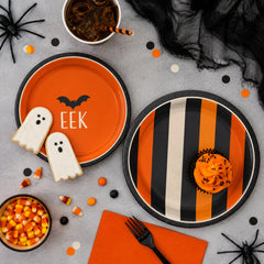 Boo Bash Striped Lunch Plates, 9in, 8ct