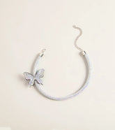 Flutter Effect Rhinestone Butterfly Collar Necklace