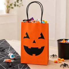 Jack-o'-Lantern Kraft Favor Bag