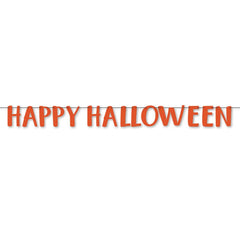 Happy Halloween Letter Banner, 7.75ft x 6.5in