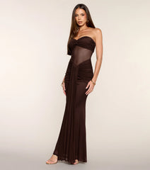 Sloane Mesh Mermaid Formal Dress