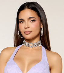 Shine Statement Rhinestone Choker Necklace