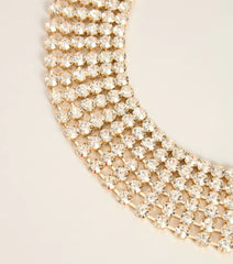 All Eyes Here Rhinestone Statement Choker Necklace