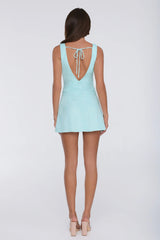Cool Intent Mini Dress Aqua