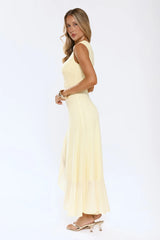 Darling At Dusk Maxi Dress Yellow