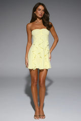 Imagine It Strapless Mini Dress Yellow