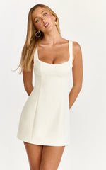 Panel Dress in White