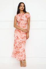 Coastline Chic Off Shoulder Maxi Dress Orange