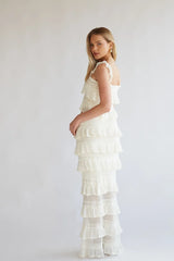 Colette Crochet Top and Ivory Maxi Skirt Set