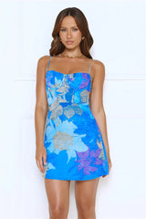 Power Hues Mini Dress Blue