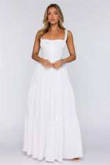 Fashion Snap Maxi Dress White