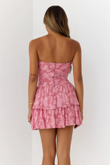 Desert Bloom Strapless Mini Dress