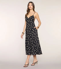 Maggie Polka Dot Midi Formal Dress