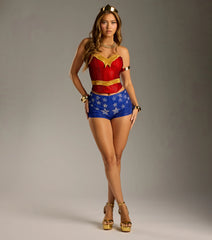 Lady Justice Rhinestone Star Hot Shorts