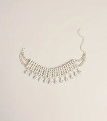 Drama Drop Rhinestone Choker Necklace