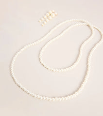 Double Take Pearl Necklace And Earring Set