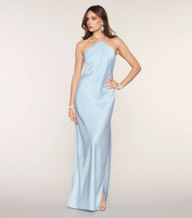 Brittany Satin Column Formal Dress