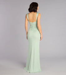 Karly Glitter Slit Mermaid Formal Dress