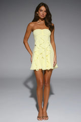 Imagine It Strapless Mini Dress Yellow