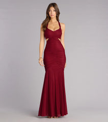 Giana Ruched Mesh Mermaid Dress