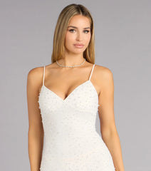 Anisa Pearl Rhinestone Mermaid Formal Dress