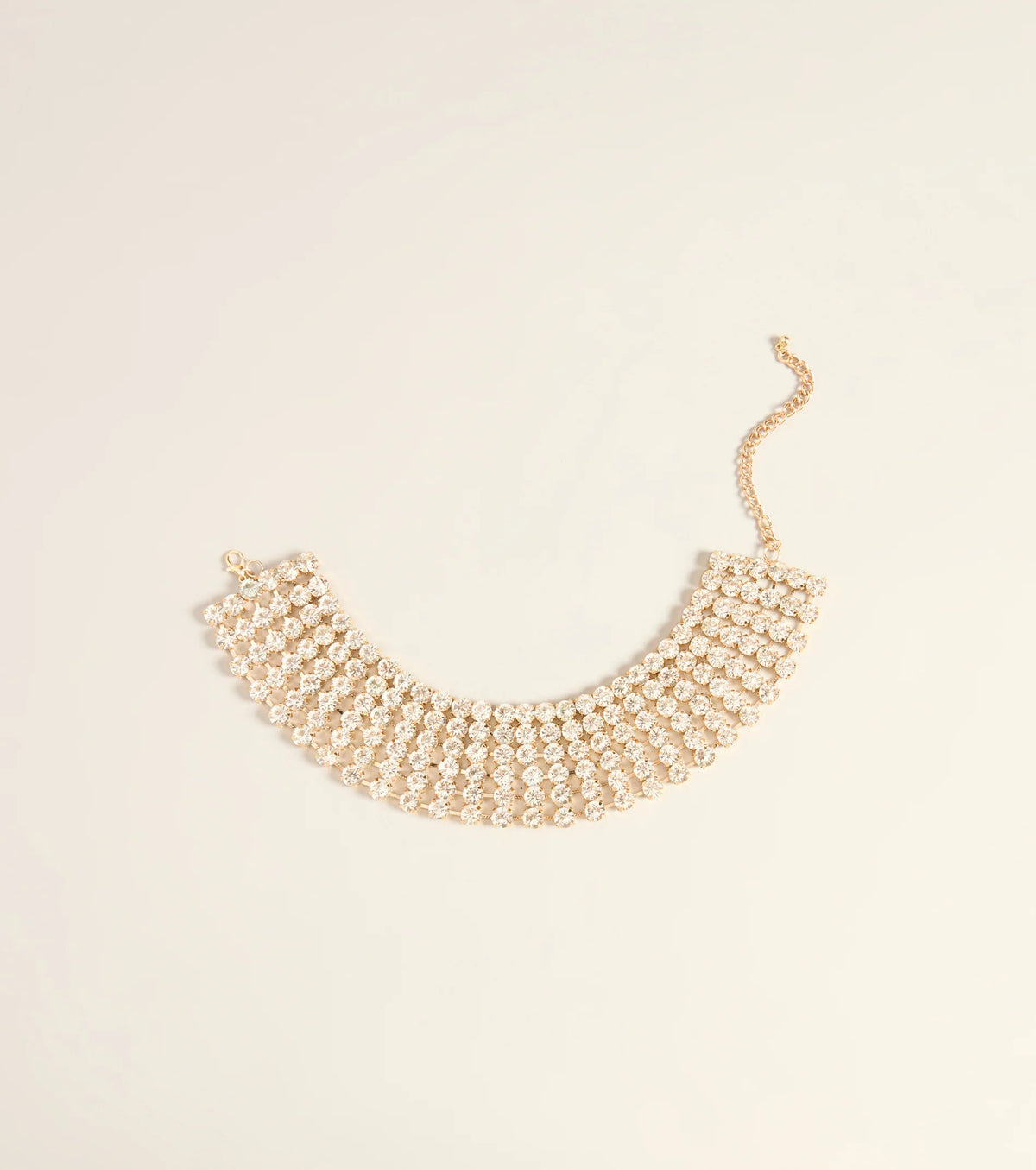 All Eyes Here Rhinestone Statement Choker Necklace