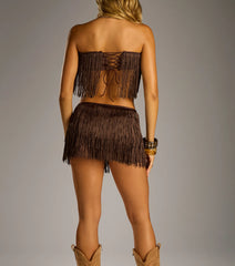 Wild West Cowgirl Fringe Mini Skort