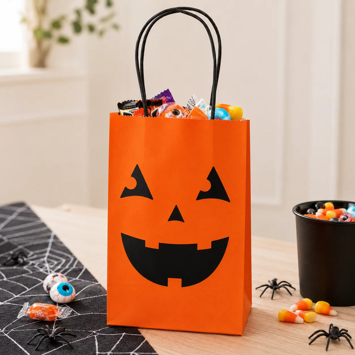 Jack-o'-Lantern Kraft Favor Bag