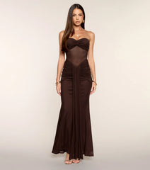 Sloane Mesh Mermaid Formal Dress