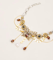 Wildly Adorned Butterfly Statement Necklace