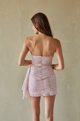 Vivian Corset Sequin Pink Mini Dress