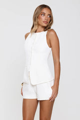 Structure Tailored Vest Top White