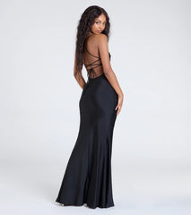 Delia Formal Cowl Neck Long Dress