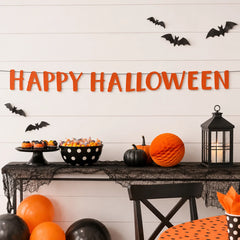 Happy Halloween Letter Banner, 7.75ft x 6.5in