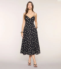 Maggie Polka Dot Midi Formal Dress