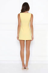 Flirty Florals Mini Dress Yellow