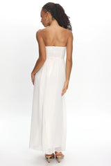 Sylvi Embellished Bust Maxi Dress Oyster